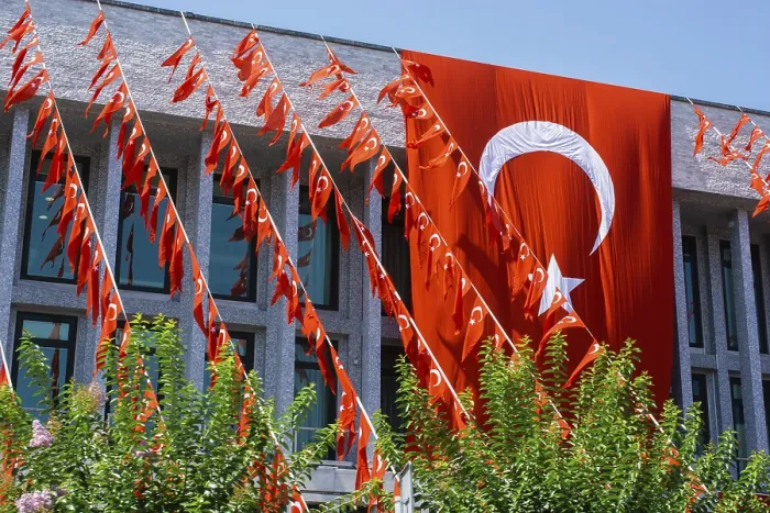 Framed Print : Turkish flag. national flag of Turkey