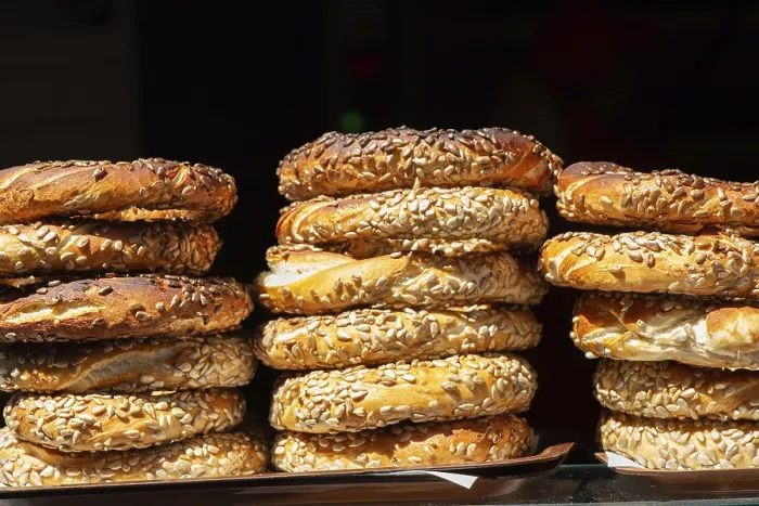 Framed Print : Turkish simits / bagels snack in the view Framed Print : Turkish simits / bagels snack in the view
