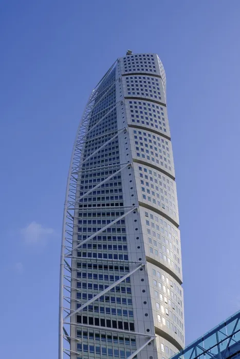 Framed Print : Turning Torso, futuristic residential tower