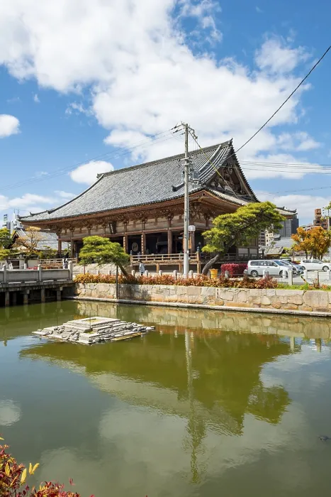 Framed Print : Turtle Pond, Shitennoji Temple