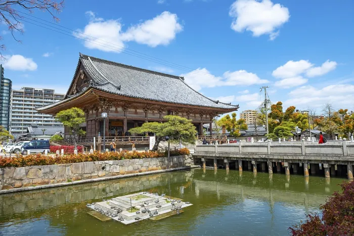 Framed Print : Turtle Pond, Shitennoji Temple