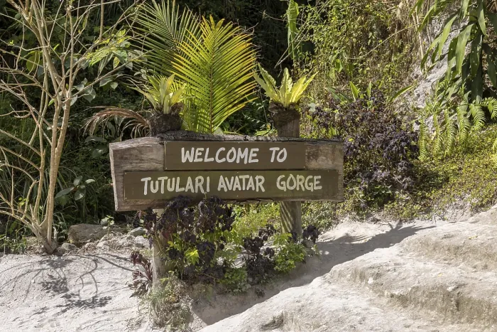 Framed Print : Tutulari Avatar Gorge, Sandstone Gorge entrance sign