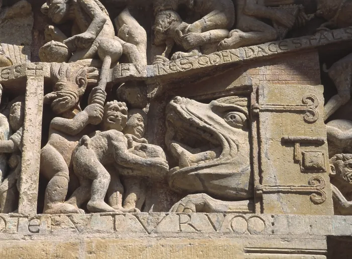 Framed Print : Tympanum: Hellmouth, St. Saint, Saint