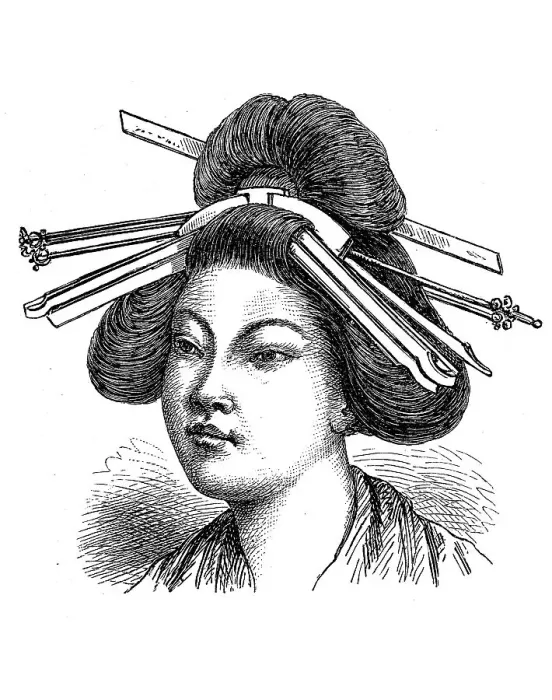 Framed Print : Types of Asian peoples, Japanese woman Framed Print : Types of Asian peoples, Japanese woman