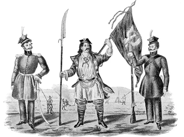 Framed Print : Types from the Polish Army of 1830 Framed Print : Types from the Polish Army of 1830