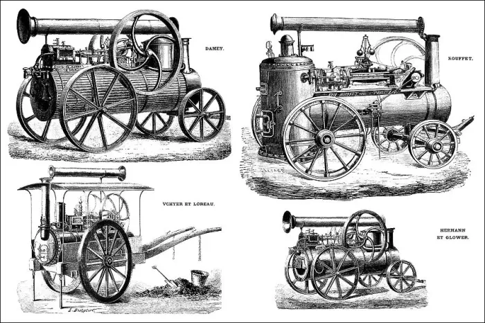 Framed Print : Types of steam locomotives, 19th century Framed Print : Types of steam locomotives, 19th century