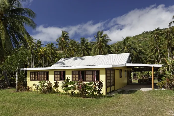 Framed Print : Typical house, island, Bora Bora