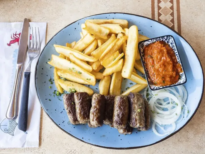 Framed Print : Typical local cevapcici grill plate Framed Print : Typical local cevapcici grill plate