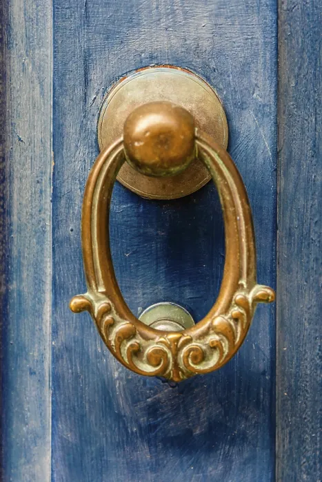 Framed Print : Typical Maltese richly decorated door knocker
