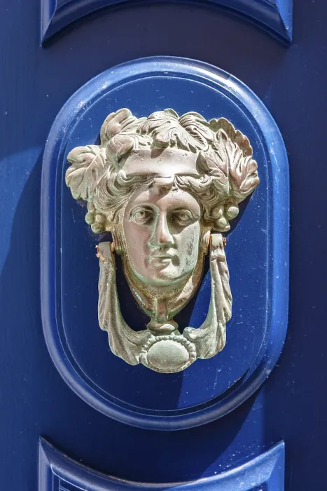 Framed Print : Typical Maltese richly decorated door knocker