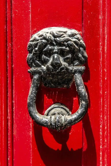 Framed Print : Typical Maltese richly decorated door knocker