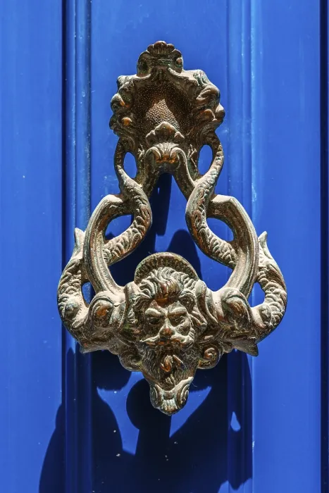 Framed Print : Typical Maltese richly decorated door knocker