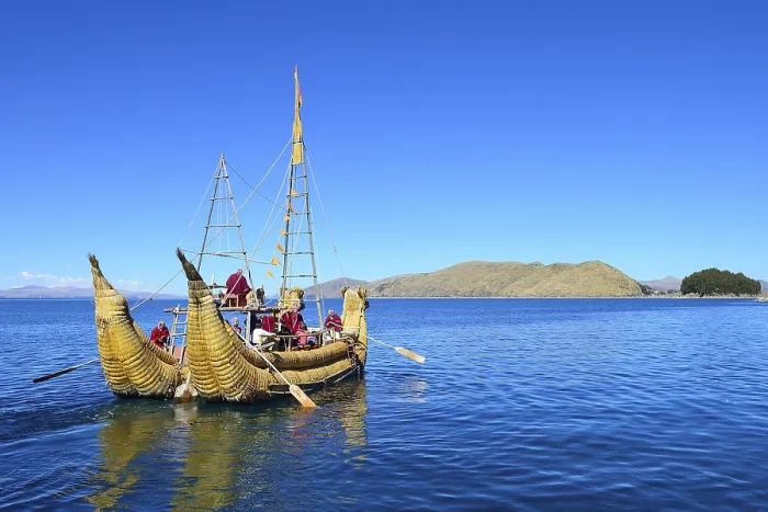 Framed Print : Typical reed boat from Totora, Isla del Sol Framed Print : Typical reed boat from Totora, Isla del Sol