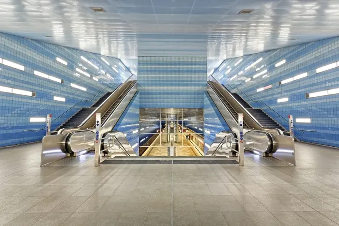 Framed Print : Ueberseequartier U-Bahn station Framed Print : Ueberseequartier U-Bahn station