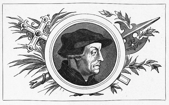Framed Print : Ulrich Zwingli (1484 - 1531), engraving Framed Print : Ulrich Zwingli (1484 - 1531), engraving