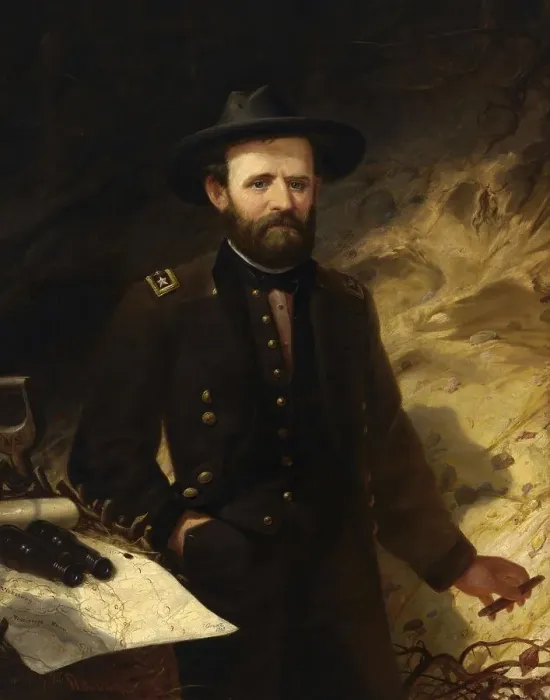 Framed Print : Ulysses S. Grant (27 April 1822-23 July 1885) was a US general and politician