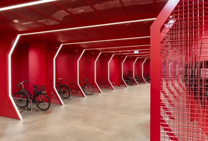 Framed Print : Underground car park for bicycles