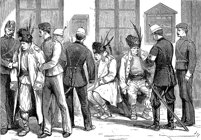 Framed Print : Unfit Romanian soldiers at a railway station