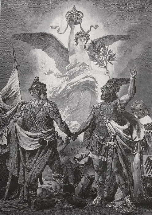 Framed Print : The Unification of Germany, after a painting by Adolf Theodor Werner