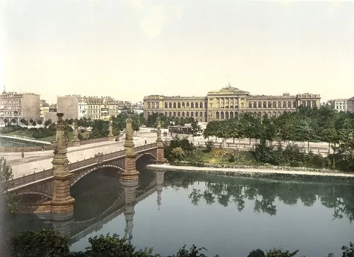Framed Print : The University and Bridge in Strasbourg