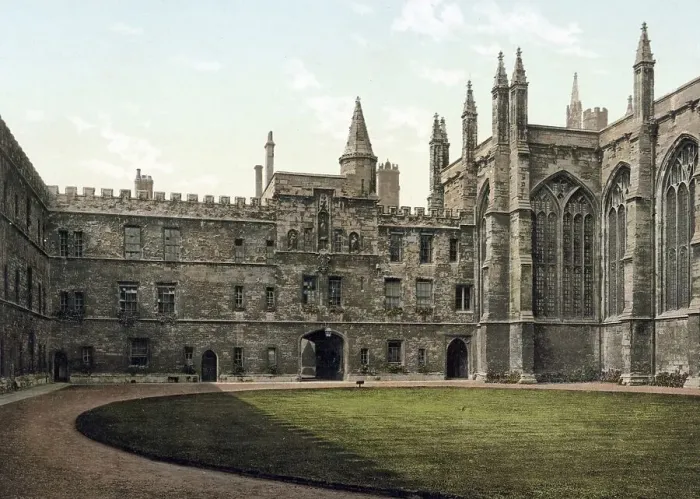 Framed Print : University, New college of Oxford