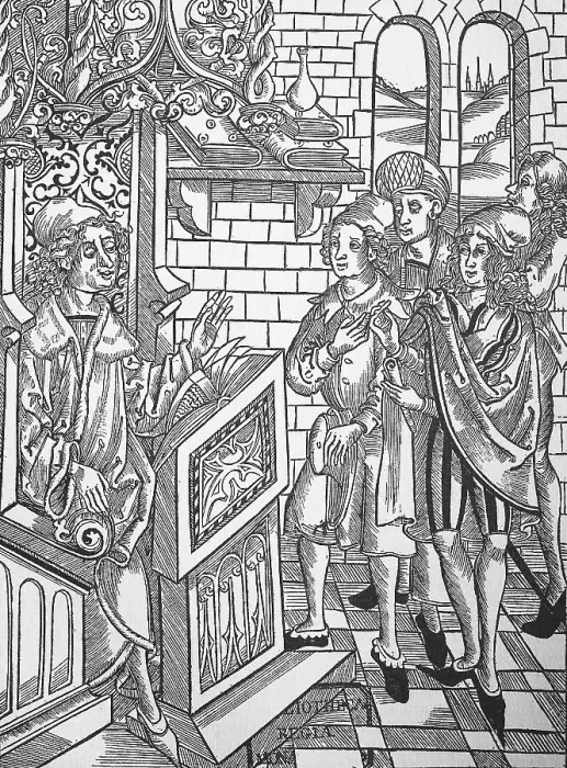 Framed Print : University teachers and students in different costumes Framed Print : University teachers and students in different costumes