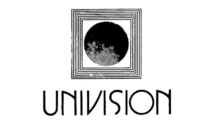 Framed Print : Univision Logo 1986, Mediatv, Historical logo from 1986 Framed Print : Univision Logo 1986, Mediatv, Historical logo from 1986