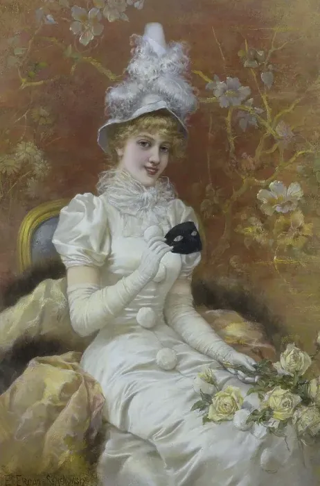 Framed Print : Unmasked Beauty, painting by Emile Eisman-Semenowsky