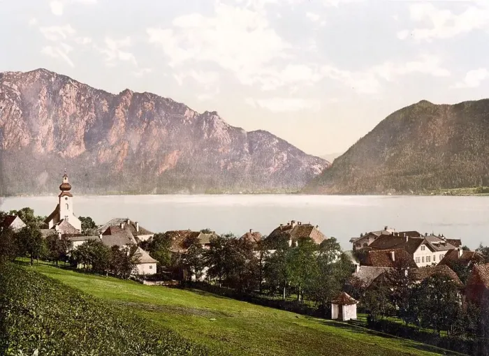 Framed Print : Unterach am Attersee, municipality in the district of Voecklabruck in Upper Austria Framed Print : Unterach am Attersee, municipality in the district of Voecklabruck in Upper Austria