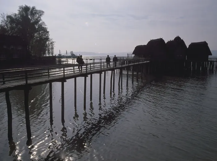 Framed Print : Unteruhldingen / Lake Constance /  pile dwellings