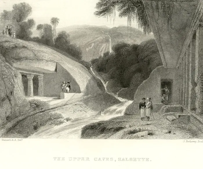 Framed Print : The upper caves, Salsette now New Mumbai, Bombay now Mumbai, Maharashtra, India, Asia