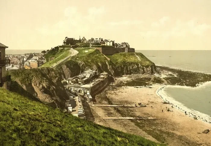 Framed Print : Upper Town and Beach, Granville in Normandy