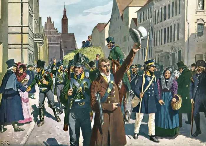 Framed Print : Uprising in Breslau, 1813, Wars of Independence 1813-15