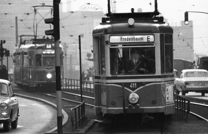 Framed Print : Urban transport in 1968 in the city of Dortmund Framed Print : Urban transport in 1968 in the city of Dortmund