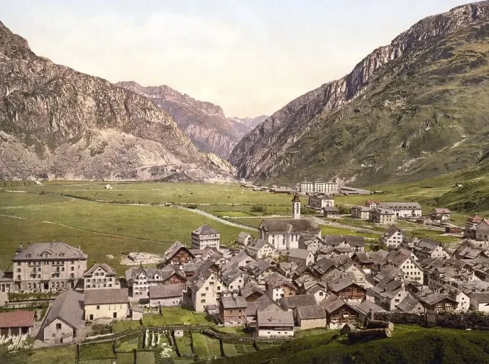 Framed Print : Urseren, also Ursern, is the valley of the upper Reuss in Uri Framed Print : Urseren, also Ursern, is the valley of the upper Reuss in Uri
