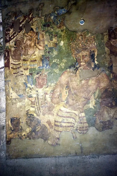 Framed Print : Vajrapani bodhisattva wall painted at ajanta caves