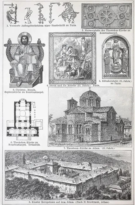 Framed Print : Various areas of Byzantine art Framed Print : Various areas of Byzantine art