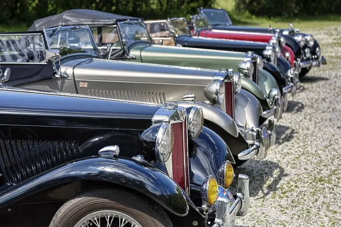 Framed Print : Various classic cars behind each other Framed Print : Various classic cars behind each other
