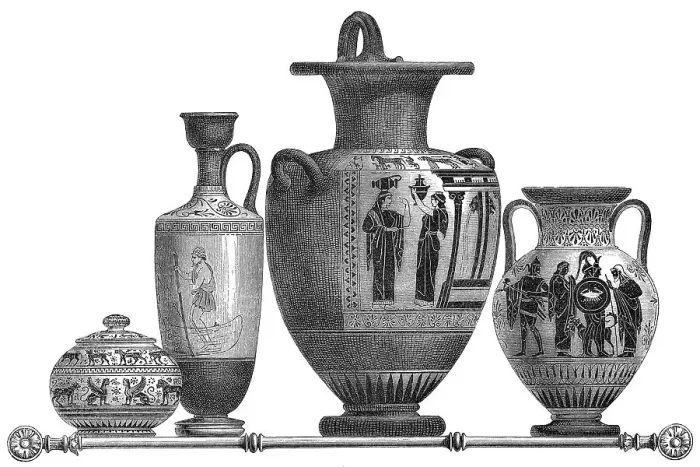 Framed Print : Vases from ancient Greece