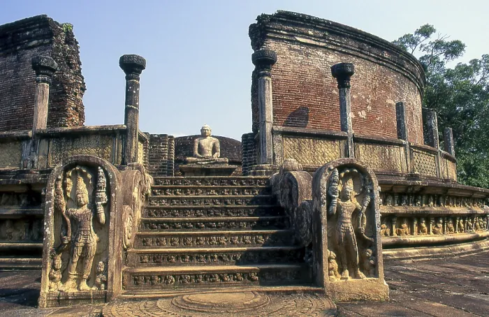 Framed Print : Vatadage is a type of Buddhist structure found in Sri Lanka
