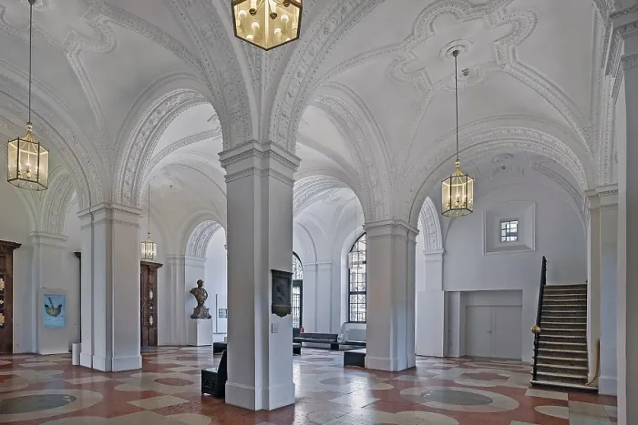Framed Print : Vaulted ceiling and columns, entrance hall Framed Print : Vaulted ceiling and columns, entrance hall