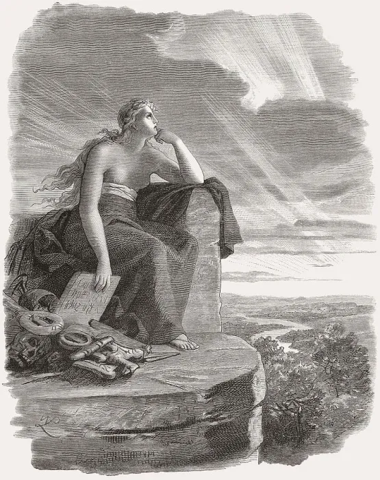 Framed Print : Veleda, Priestess and prophet of the Germanic tribe of the Bructeri Framed Print : Veleda, Priestess and prophet of the Germanic tribe of the Bructeri