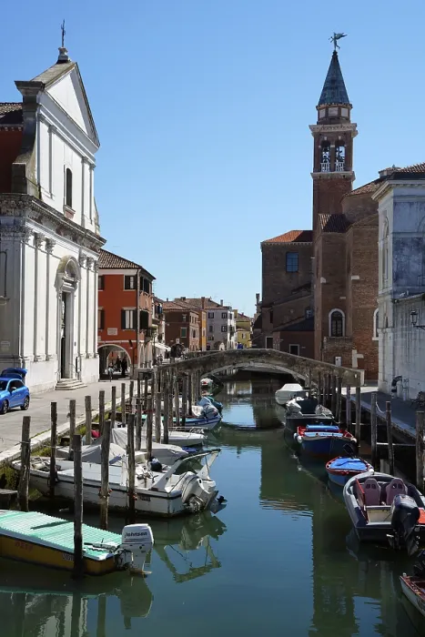 Framed Print : Vena Canal, harbour town, Venice Lagoon