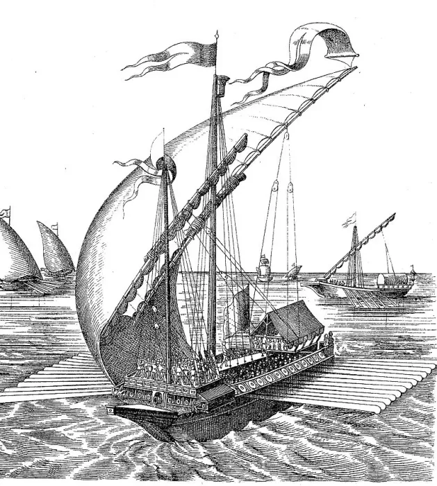 Framed Print : Venetian galley with 26 oars, oars Framed Print : Venetian galley with 26 oars, oars