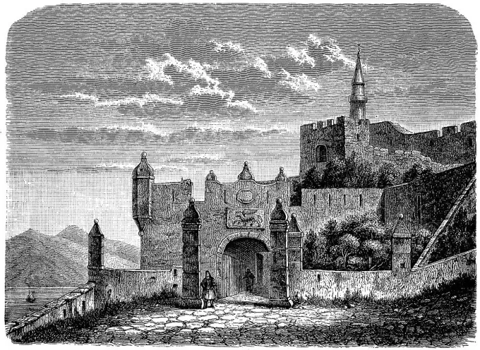 Framed Print : The Venetian gate of the fortress of Koron