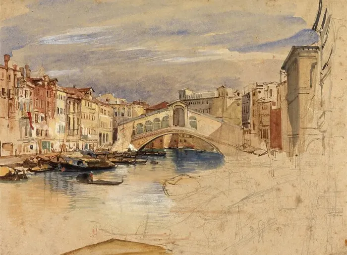Framed Print : Venice, the Grand Canal and Rialto Bridge