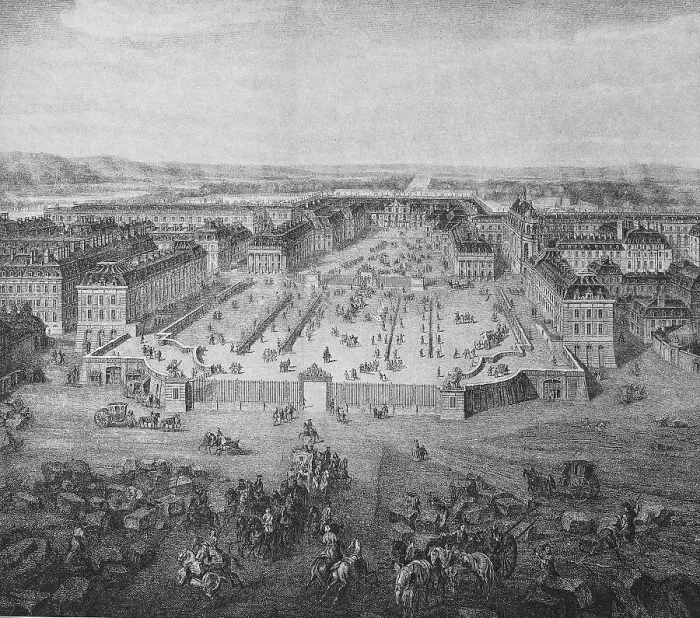 Framed Print : Versailles after completion of the extensions under Louis XIV Framed Print : Versailles after completion of the extensions under Louis XIV