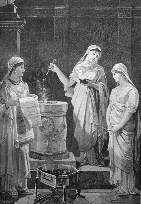 Framed Print : Vestal Virgins, historical illustration circa 1893