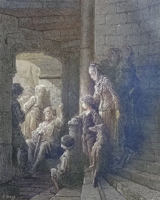 Framed Print : The veteran, returnee from the Crusades
