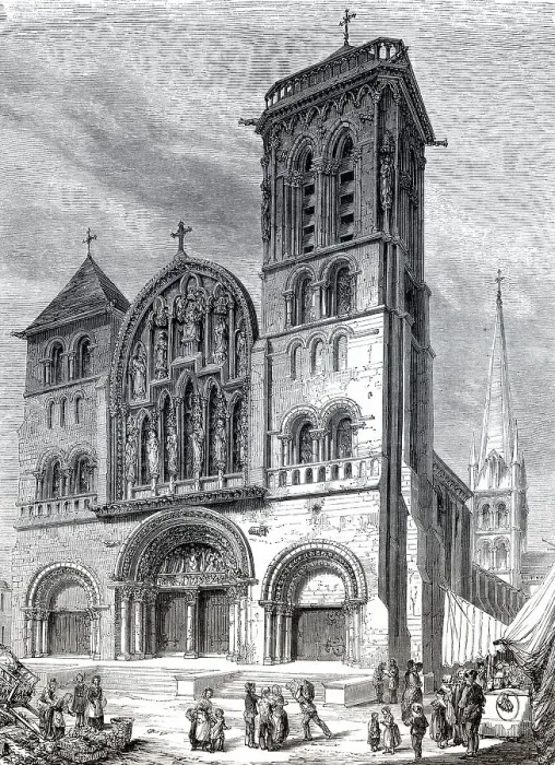 Framed Print : Vezelay Abbey, a Benedictine and Cluniac monastery in Vezelay